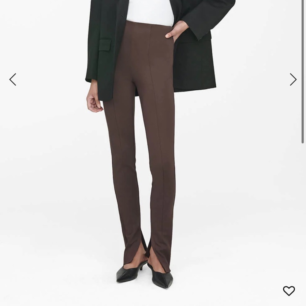 Anine Bing Brown Split Leg Max Pants Size 30